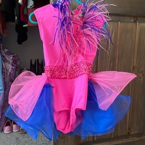 Weissman Hot Pink and Blue Dance Leotad